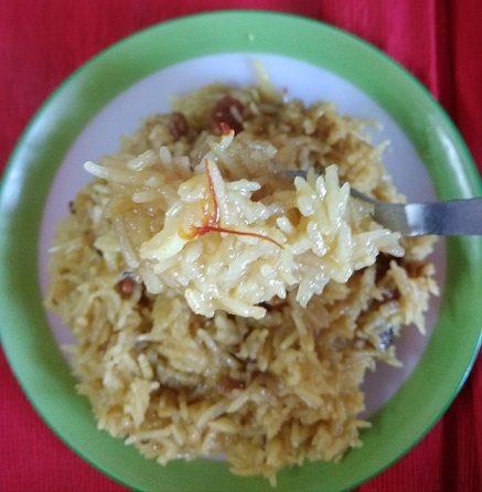 Jaggery Rice | Sweet Rice with Kesar